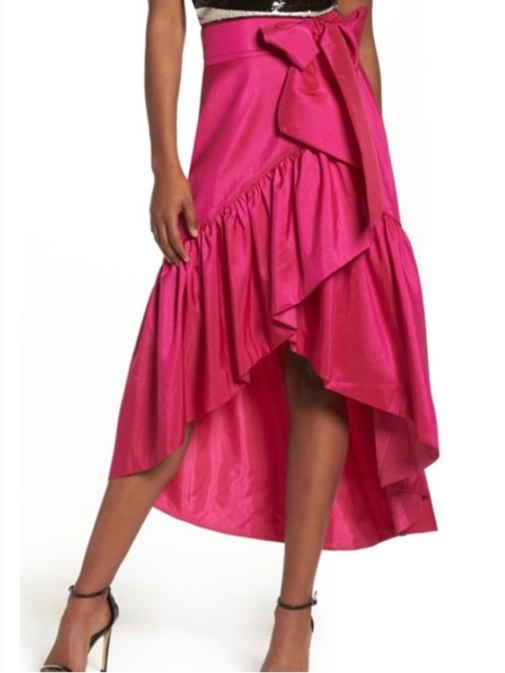Eliza J Vibrant Fuchsia High-Low Skirt